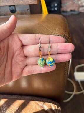 Colorful Planet Earth Earrings